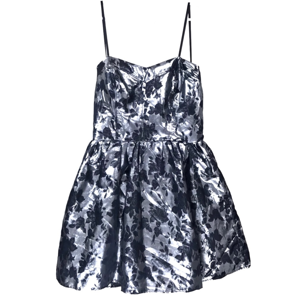 Vintage 80’s Metallic Flared Skater Poof Dress